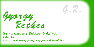 gyorgy retkes business card